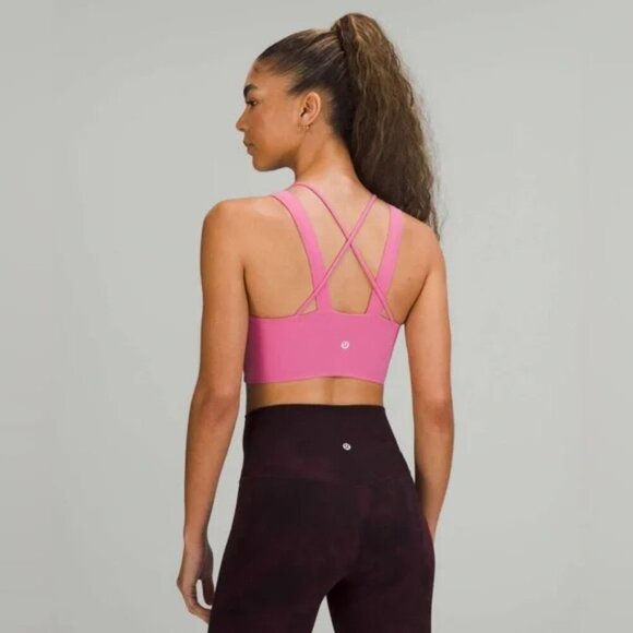 Lululemon Like a Cloud Bra Long Line *Light Support, B/C Cup Pink Blossom - Picture 2 of 4